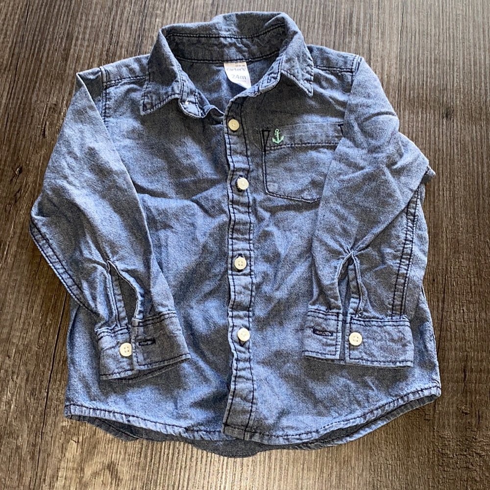 CARTERS| toddler button down shirt 24M